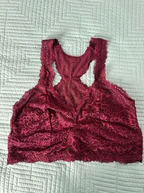 TORRID CURVES WINE LACE BRALET